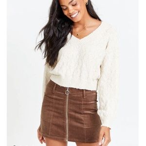 Altar’d State brown zippered skirt. NWT.